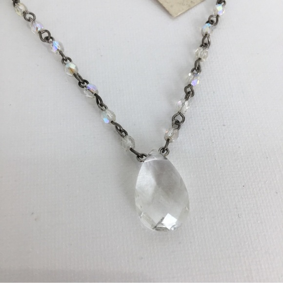 Carolee Teardrop Pendant Necklace NEW NWT  AB Beads Old Estate Jewelry - Picture 1 of 10